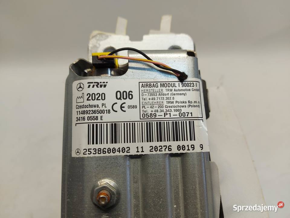 Mercedes EQC 400 W293 PODUSZKA POWIETRZNA