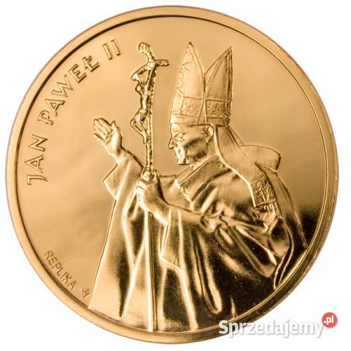Jan Paweł II 1987 200000 pozłacana replika Częstochowa