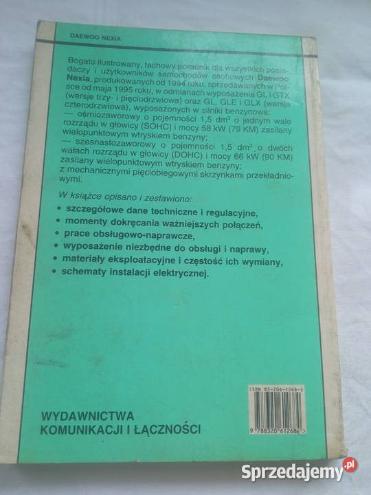 Daewoo Nexia instrukcja obsługi książka Szczecin