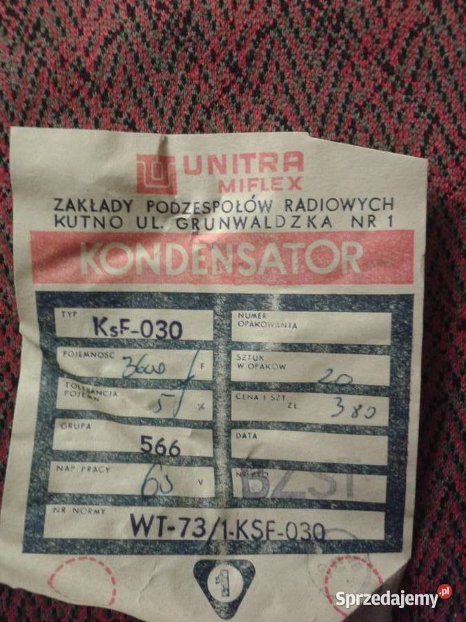 Kondensator 25V63V 100V łódzkie Łódź