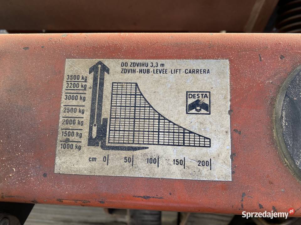 Wózek widłowy Desta DV35B oryginał 3500 udźwigu diesel Rogów