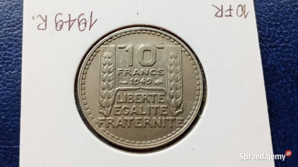 Stare monety 10 frank 1949 Francja Lesko