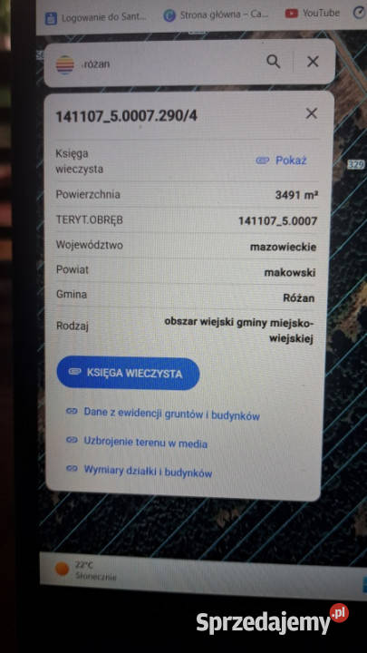 Sprzedam działkę Sprzedaż Kaszewiec sprzedam