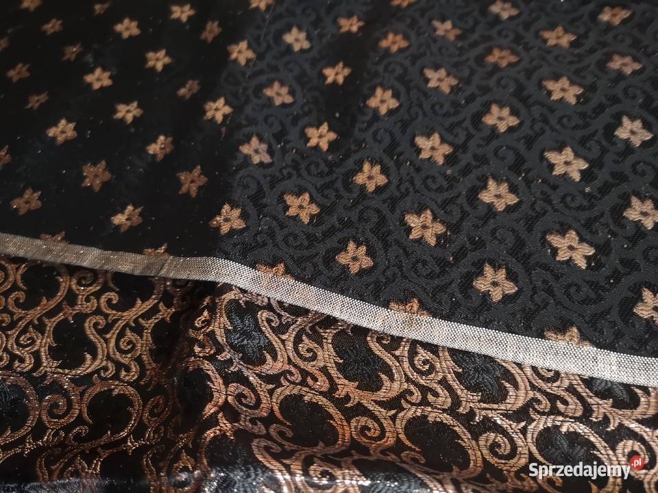 Materiał w złote wzory Moda i Styl Wałbrzych