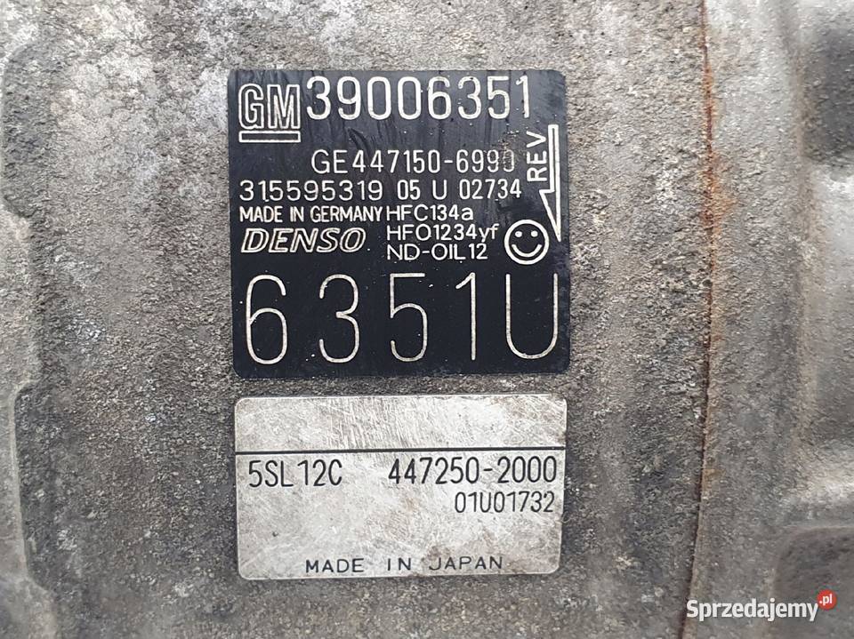 SPRĘŻARKA KLIMATYZACJI Opel Corsa E 13 CDTI osobowe