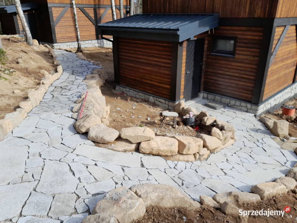 Płyty granitowe nieregularne płomieniowane dolnośląskie Szklarska Poręba sprzedam