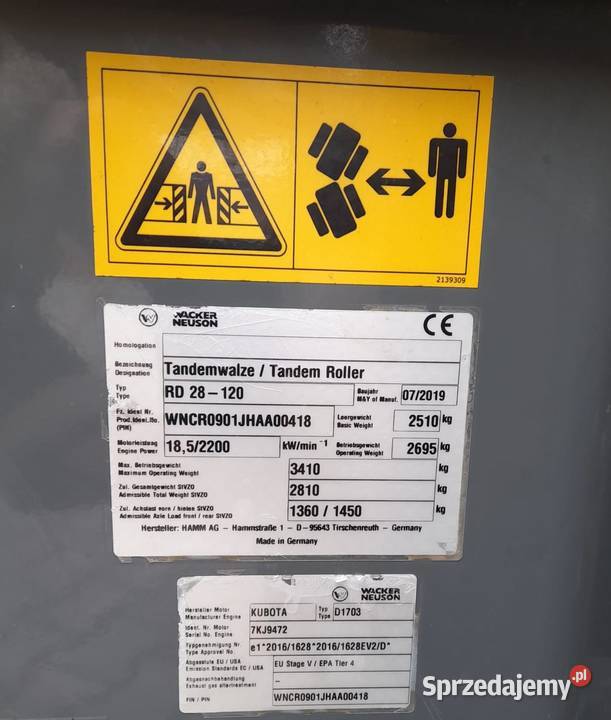 Walec bębnowy Wacker Neuson RD28120