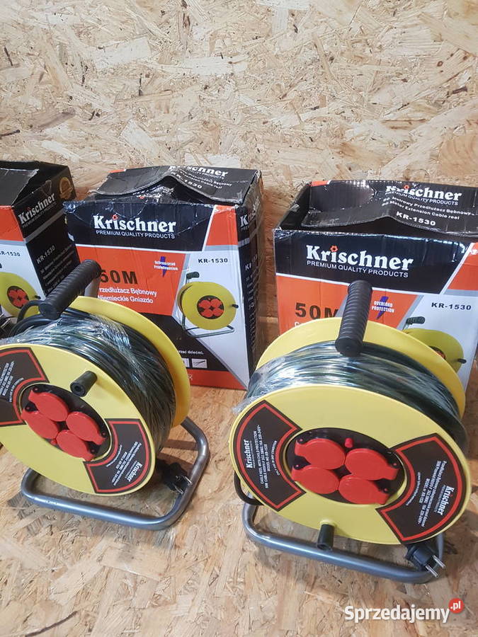 PRZEDŁUŻACZ BĘBNOWY OGRODOWY 50M 3x25mm KLAPKI Głogowa