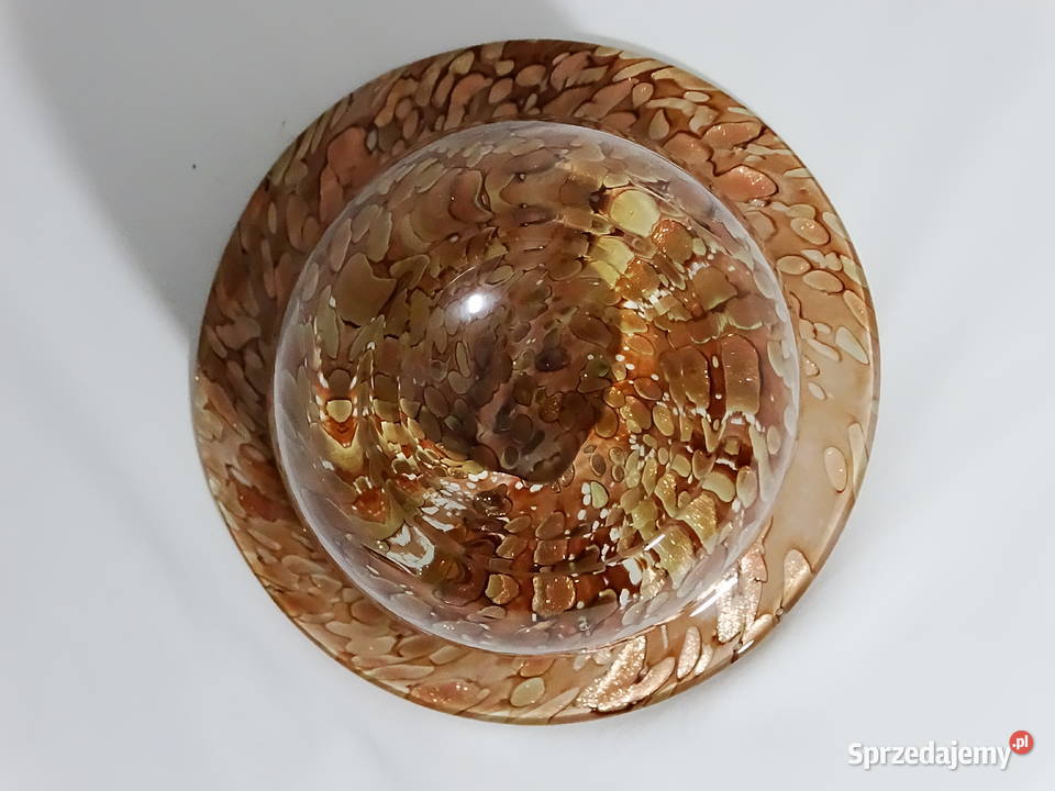 Wazon dekoracyjny szklany efekt marmuru wzór