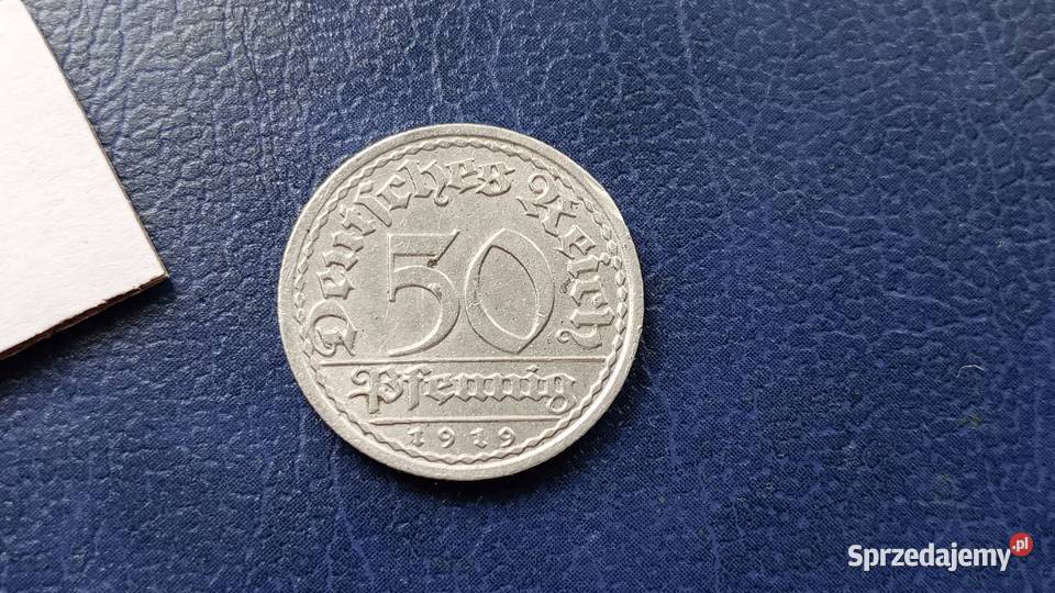 Stare monety 50 fenig 1919 A NIemcy Lesko