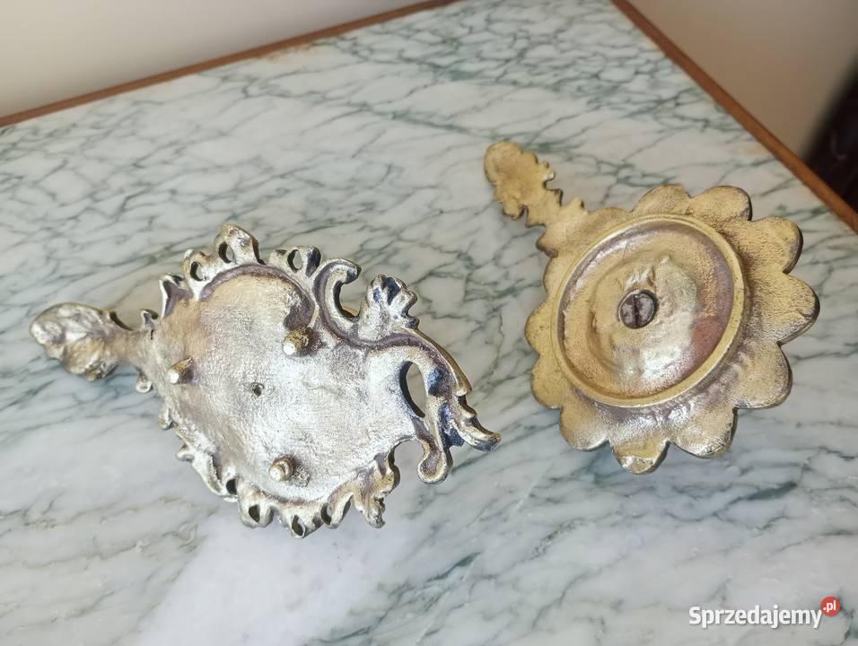 Świecznik kaganek mosiądz Budzyń