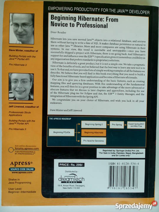Beginning Hibernate Dave Minter Jeff Linwood Gdańsk
