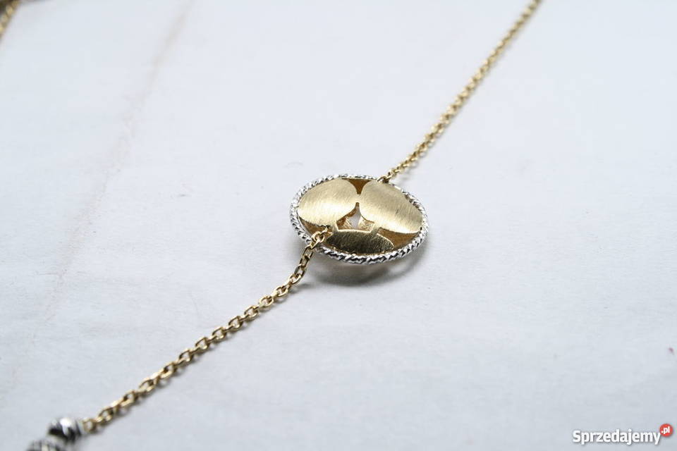 Złoty długi i wyjątkowy łańcuszek z pięknymi Katowice