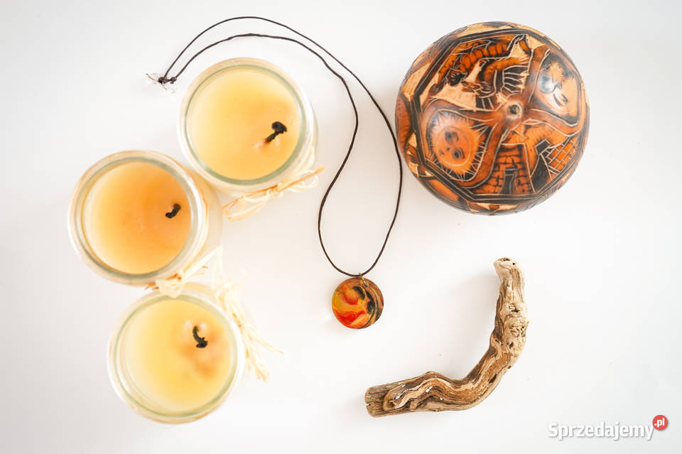 Artystyczny okrągły wisiorek ręcznie malowany Warszawa