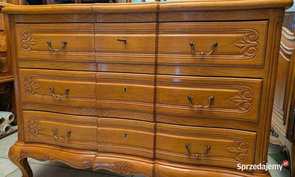 Piękna komoda ludwikowska czereśniasklep Dąbrowa Dąbrowa Górnicza
