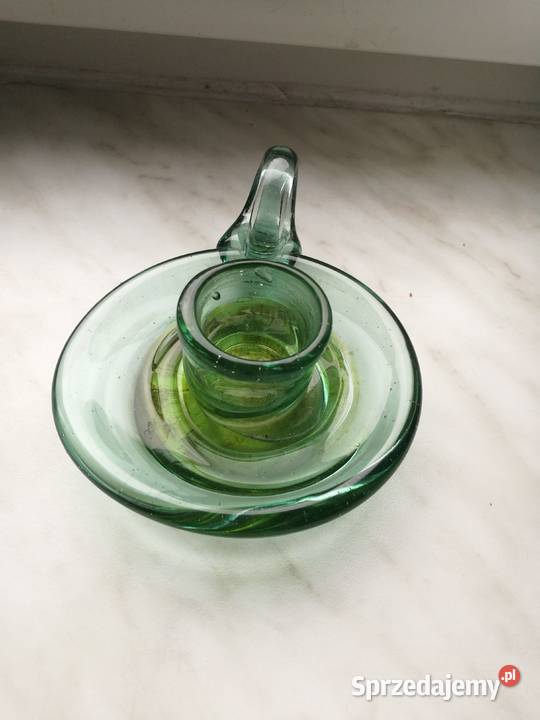 Kaganek szklany H Tomaszewski Huta Wołomin zachodniopomorskie Choszczno