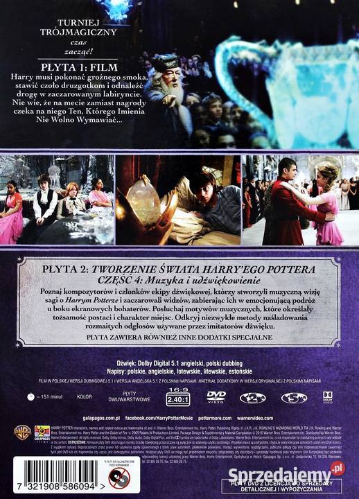 HARRY POTTER PEŁNA KOLEKCJA 8 FILMÓW 16 DVD wielkopolskie Kalisz