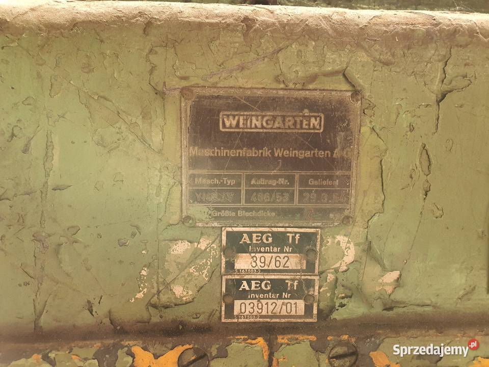 Maszyna do cięcia blachy Błaszki