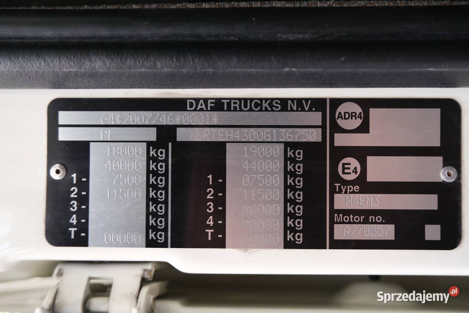 DAF XF460 2016 1290200 ccm 462 Warszawa
