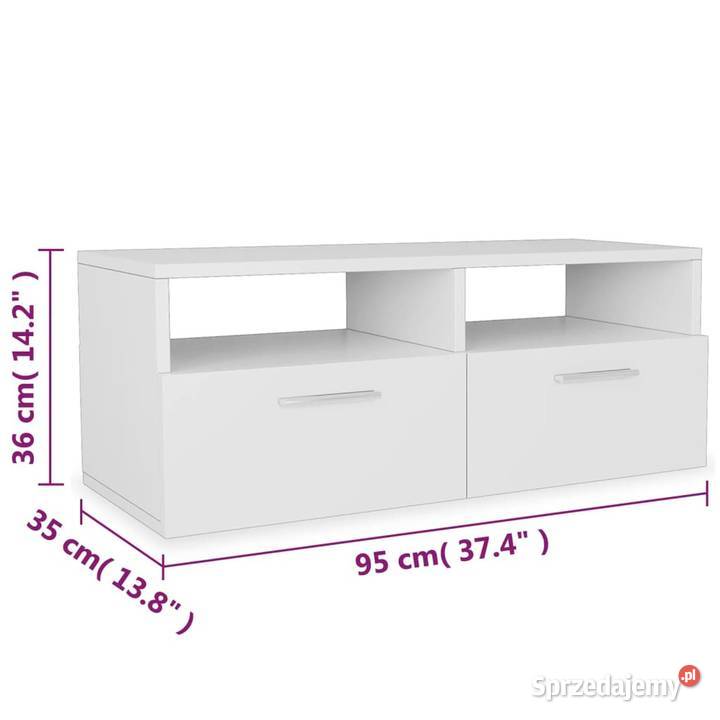 vidaXL Szafki TV 2 materiał drewnopochodny białe Warszawa
