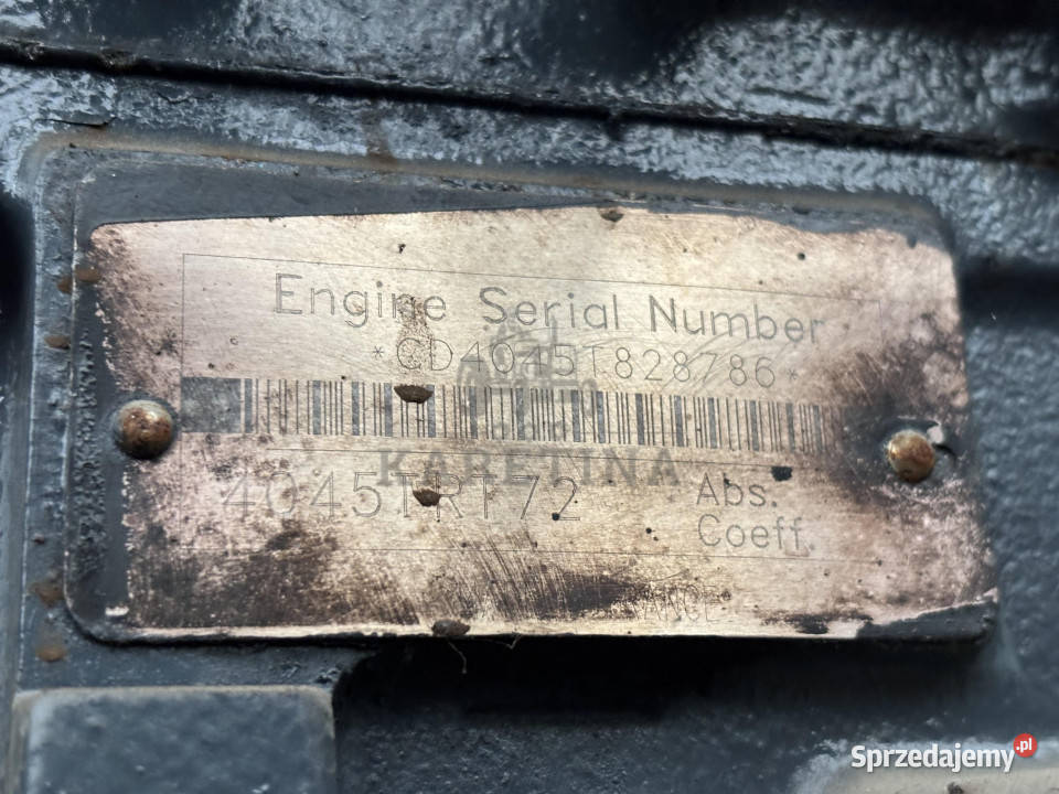 John Deere 4045TRT72 4045 TRT 72 Silnik CZĘŚCI Jastrzębniki