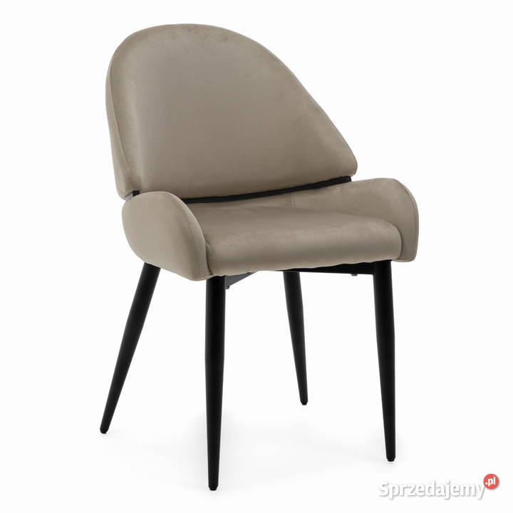 Krzesło Tapicerowane Bergamo Ciemnobeżowe