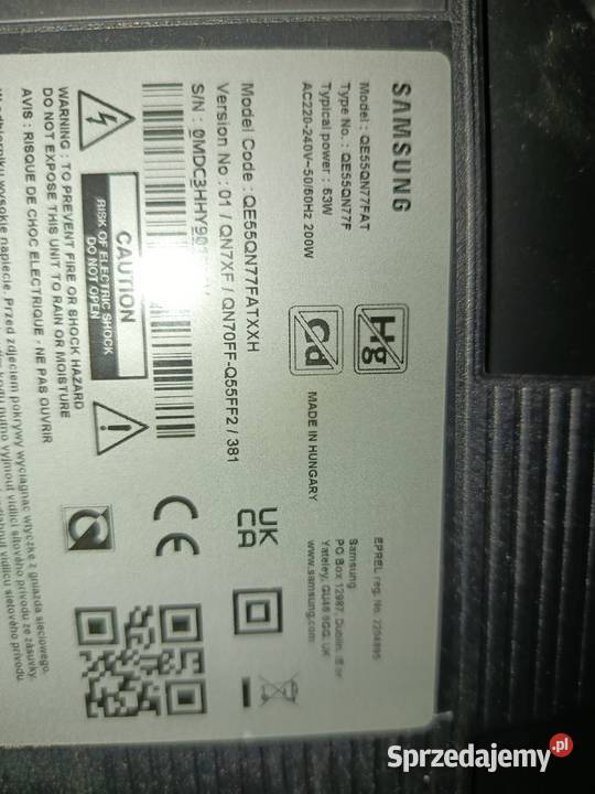 TV samsung 55qe55qn77f Telewizory warmińsko-mazurskie Krokowo