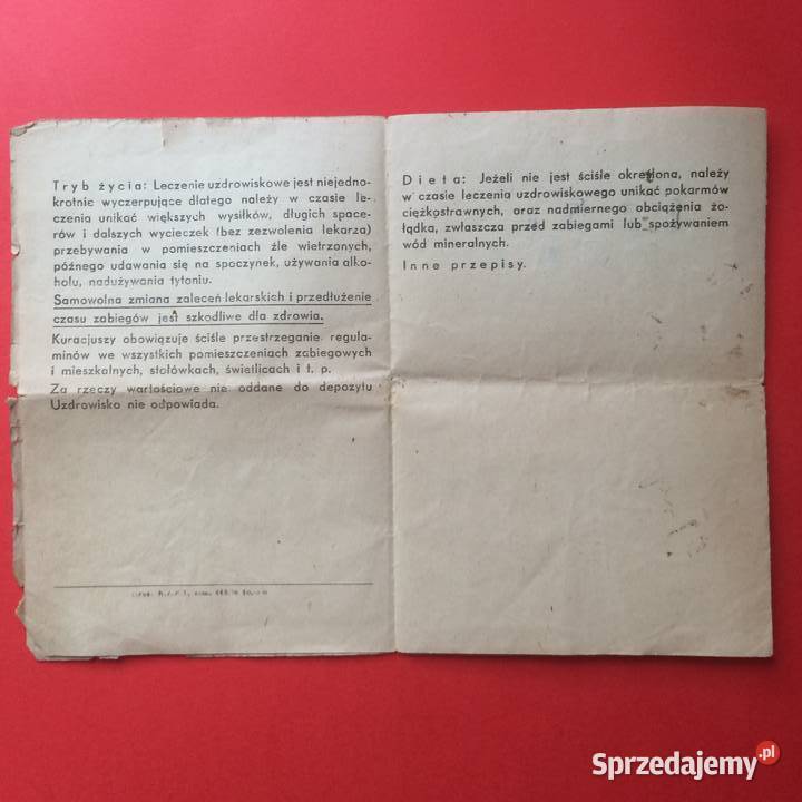 1671 Przepis Leczniczy Józefowicz Antykwariat zachodniopomorskie Szczecin