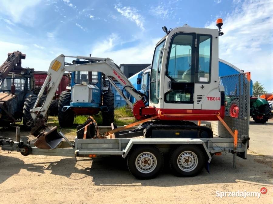 Mini koparka Takeuchi TB014 z przyczepą i łódzkie Łódź sprzedam