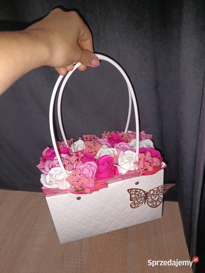 Bukiet z róży mydlanych Box z różami mydlanymi