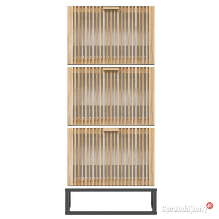 Szafka na buty biała 52x25x120 materiał