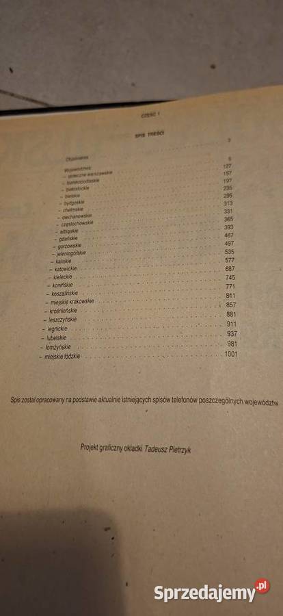 Ogólnopolski Spis Teleadresowy 1990 cz1 twarda Łęczyca