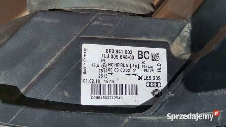 Lampy przednie lewaprawa Audi A3 8P lift II Byczyna