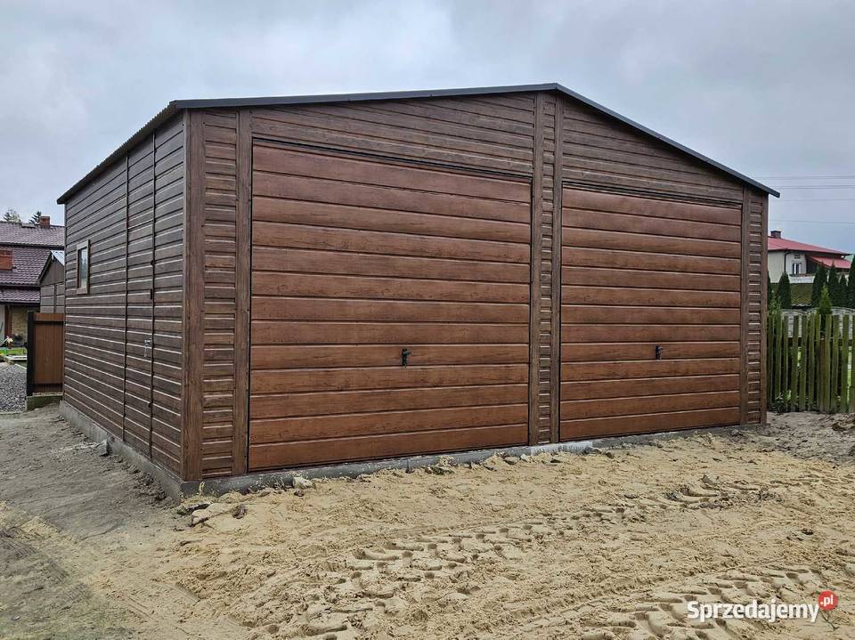 Garaż orzech dwuspadowy 7x5 Ryki