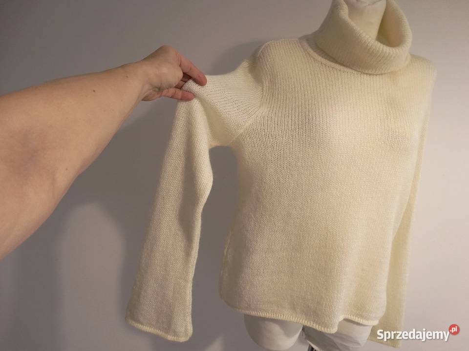 Sweter z Golfem Moherowy Mohair Kid Wełniany Swetry i golfy Łomża