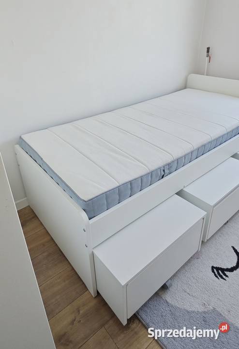 Łóżko Ikea Slkt 3 półki na kółkach na pościel Czeladź