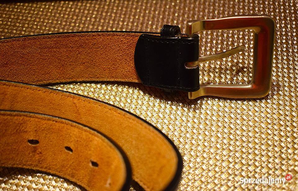 Pasek Jeans z metalową klamrą i końcówką gruby z Chełmno