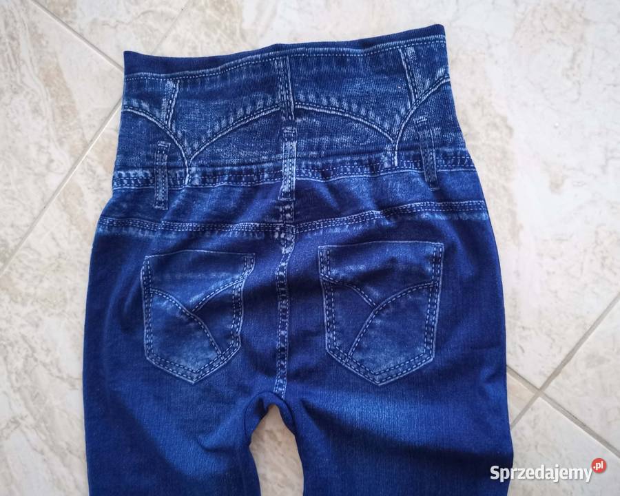 Legginsy z wysokim stanem z nadrukiem Lędziny