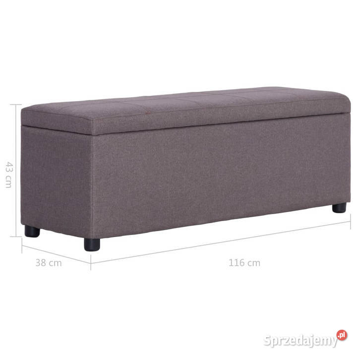 Ławka ze schowkiem 116 taupe poliester WM281326 mazowieckie sprzedam