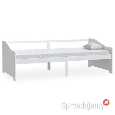 vidaXL 3-osobowa sofa/łóżko, biała, drewno sosnowe, 90 x 200