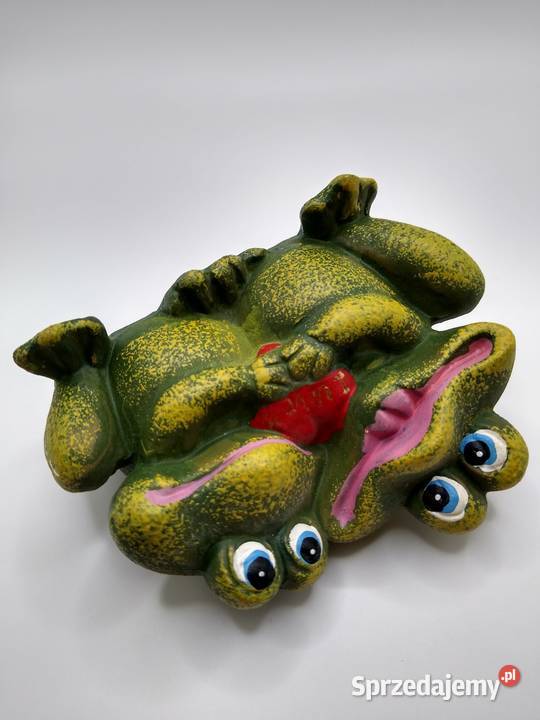 Gips Gipsowa Figura Żaba Żabki Love
