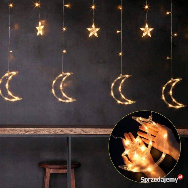 Lampki księżyce gwiazdki świąteczne światełka Bielsk Podlaski sprzedam