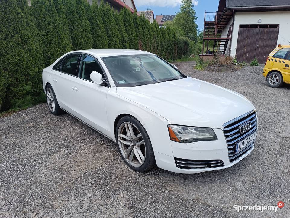Audi A8 42 TDI D4 biala chip 400 bogata masaże 400KM małopolskie Rabka-Zdrój
