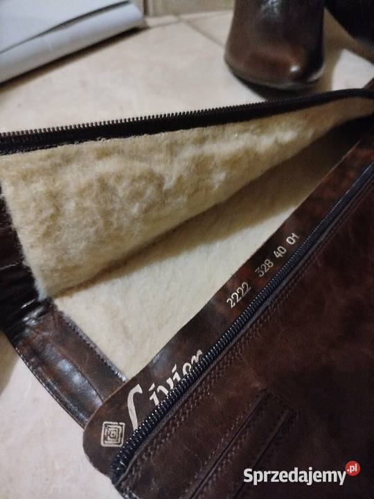 Kozaki ze skóry naturalnej Livien 40