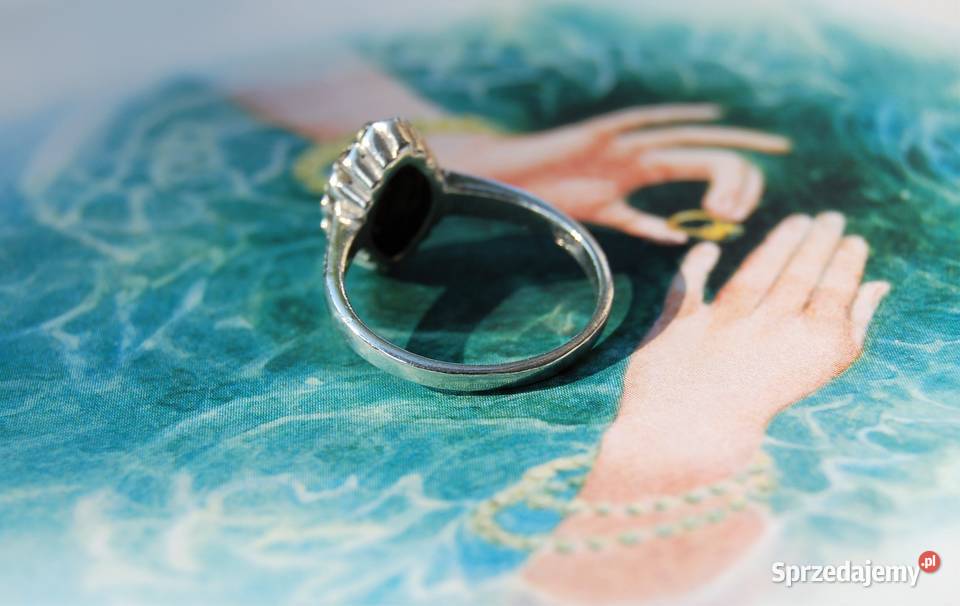 Stary pierścionek markiza markasyty srebro 925 Lublin