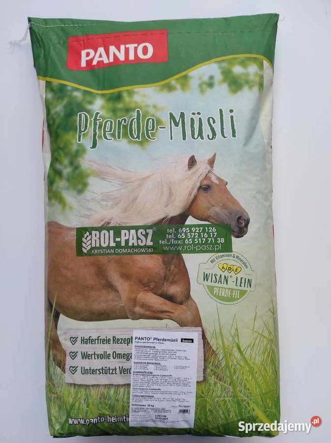 Pasz koni Pferde Musli 20 Panto Strzelce Wielkie