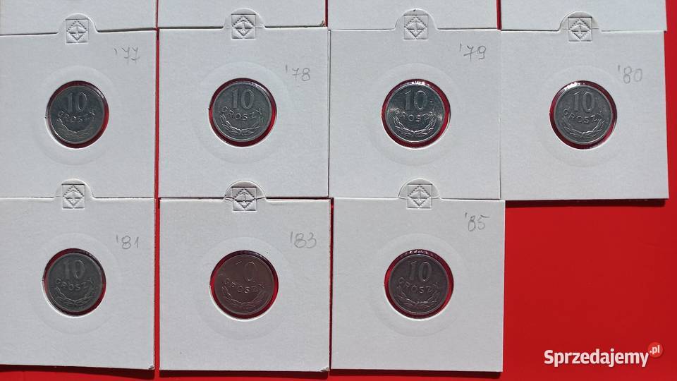 10 groszy PRL wszystkie roczniki monet Trzebinia sprzedam