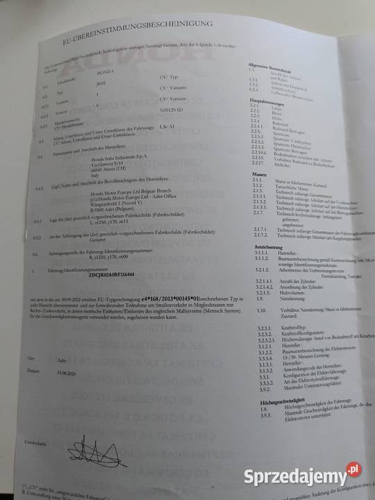 Sprzedam honde forza 125 4200km Bytom sprzedam
