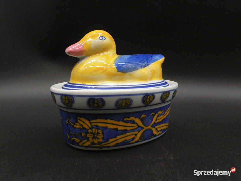 Ceramiczny pojemnik w kształcie kaczki wielkopolskie Raszków