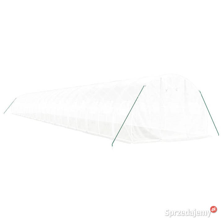 Szklarnia ze stalową ramą biała 66 m 22x3x2 m Pozostałe